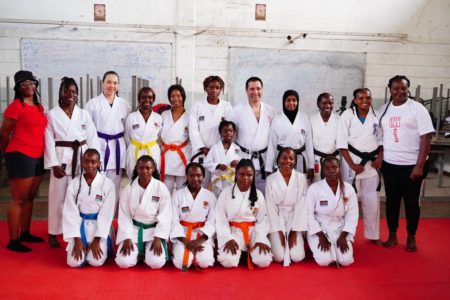 Ladies team with Sensei Scott Langley