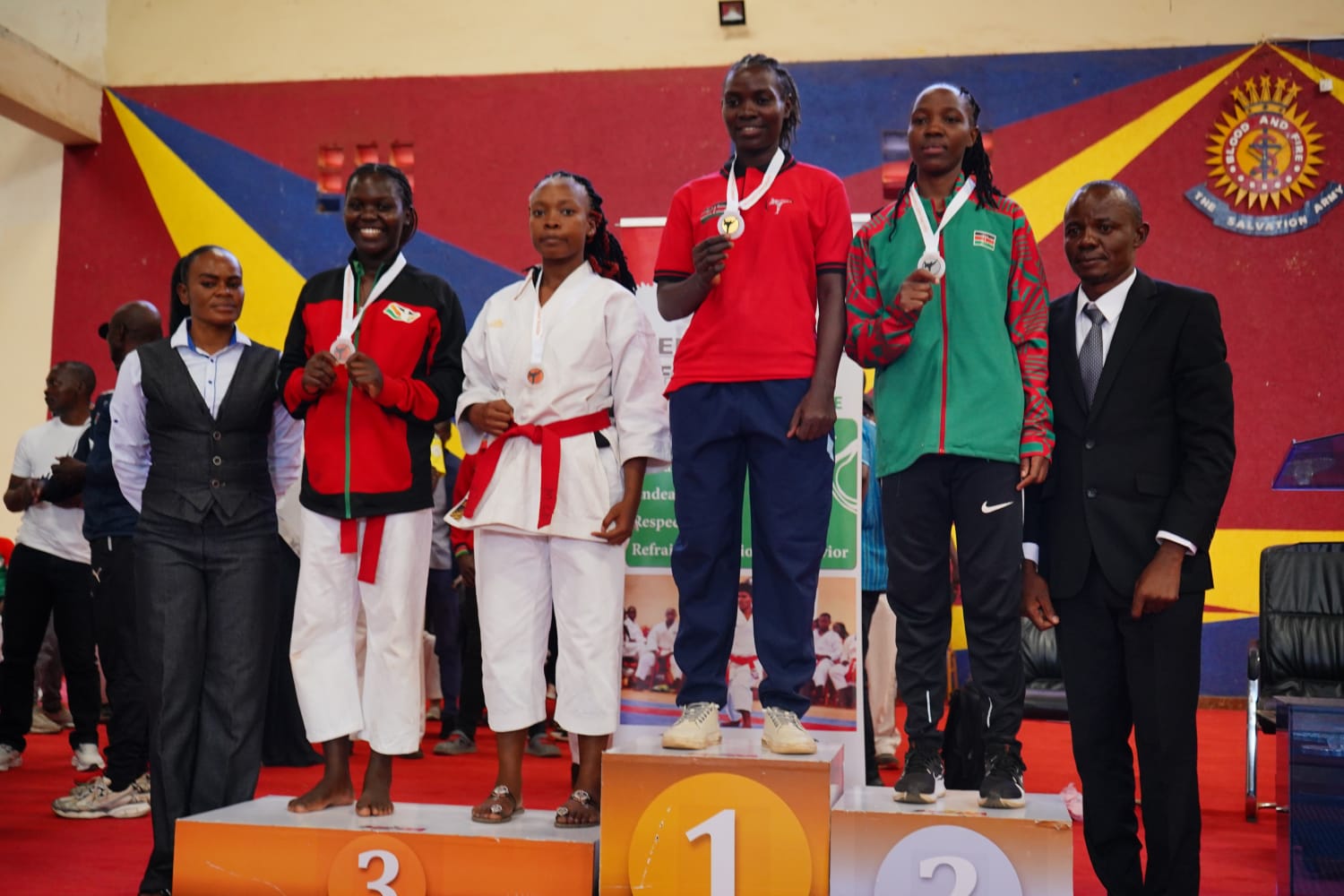 Under 55kg awarding at the recently concluded Kenya Open Championship